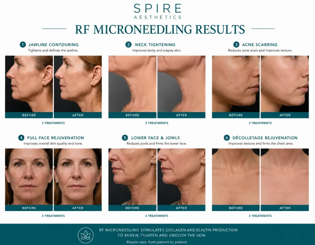 RF Microneedling Skin tightening Ascot results