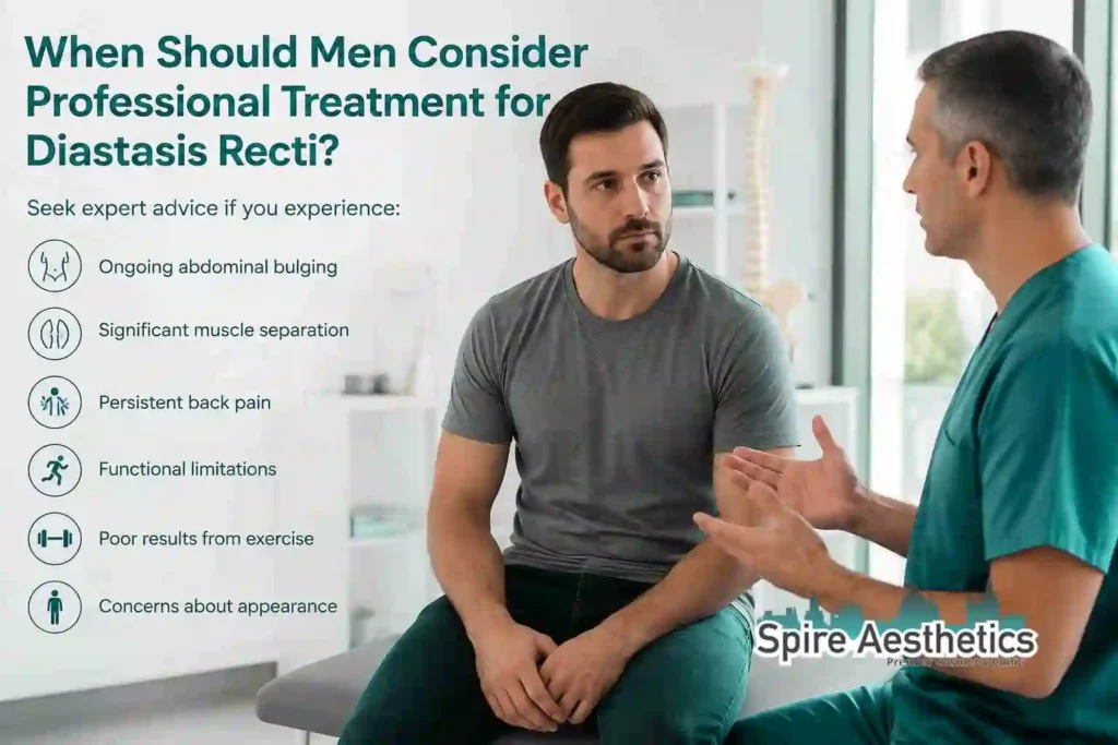 When Should Men Consider Professional Treatment for Diastasis Recti Ascot?