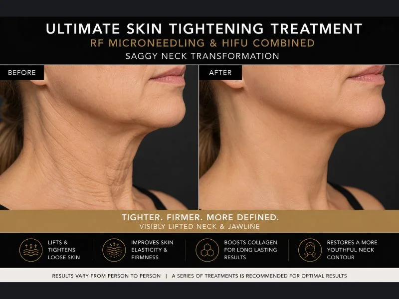 before and after Ultimate skin tightening treatment Ascot